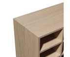 vidaXL Shoe Rack Engineered Wood 92x30x67.5 cm Oak