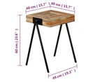 vidaXL Side Table Solid Reclaimed Teak