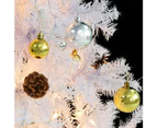 Artificial Pre-lit Christmas Tree with Baubles White 150 cm