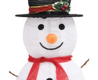 Decorative Christmas Snowman Figure with LED Luxury Fabric 90cm