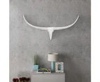 vidaXL Wall Mounted Aluminium Bull’s Head Decoration Silver 96 cm