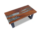 vidaXL Coffee Table Teak Resin 100x50 cm