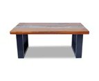 Coffee Table Teak Resin 100x50 cm