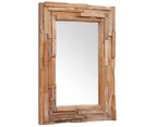 vidaXL Decorative Mirror Teak 90x60 cm Rectangular