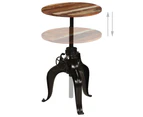 vidaXL Bar Table Solid Reclaimed Wood 60x(76-110) cm