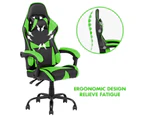 Advwin Gaming Chair 135° Recliner Chair Ergonomic Office Chair Green Free Sunset Light