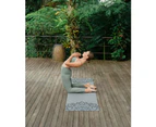 YDL Flow Yoga Mat - Best For Beginner Practices - Mandala Charcoal, 6mm