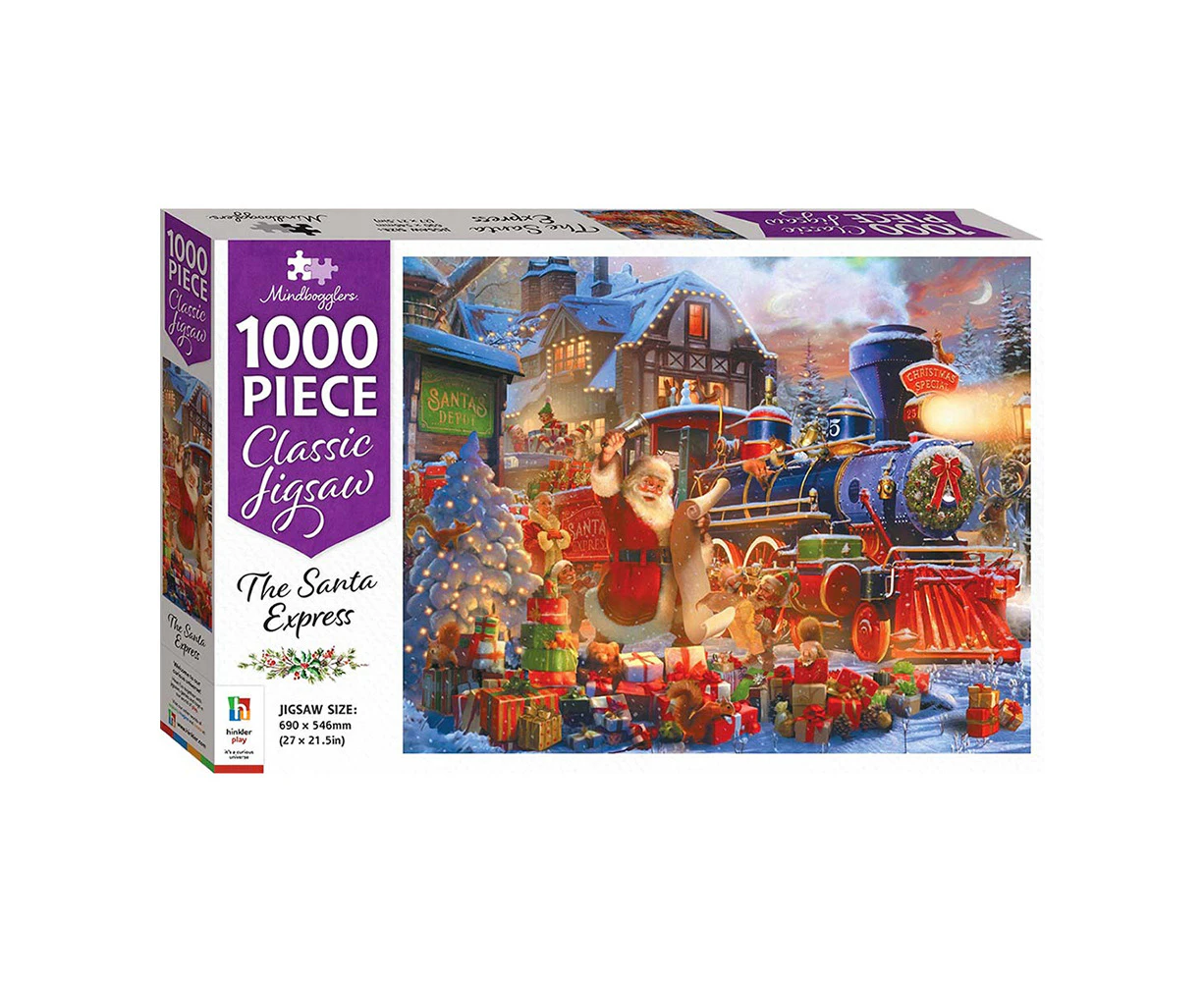 Mindbogglers Santa Express 1000-piece Christmas Jigsaw Puzzle Kids Play Toy