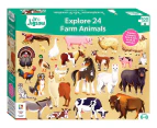 Hinkler Explore 24 Farm Animals 100-Piece Jigsaw Puzzle