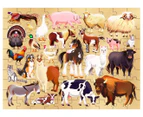 Hinkler Explore 24 Farm Animals 100-Piece Jigsaw Puzzle