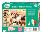 Hinkler Explore 24 Farm Animals 100-Piece Jigsaw Puzzle