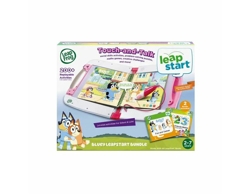 LeapFrog Bluey Leapstart Bundle Touch-And-Talk Pink