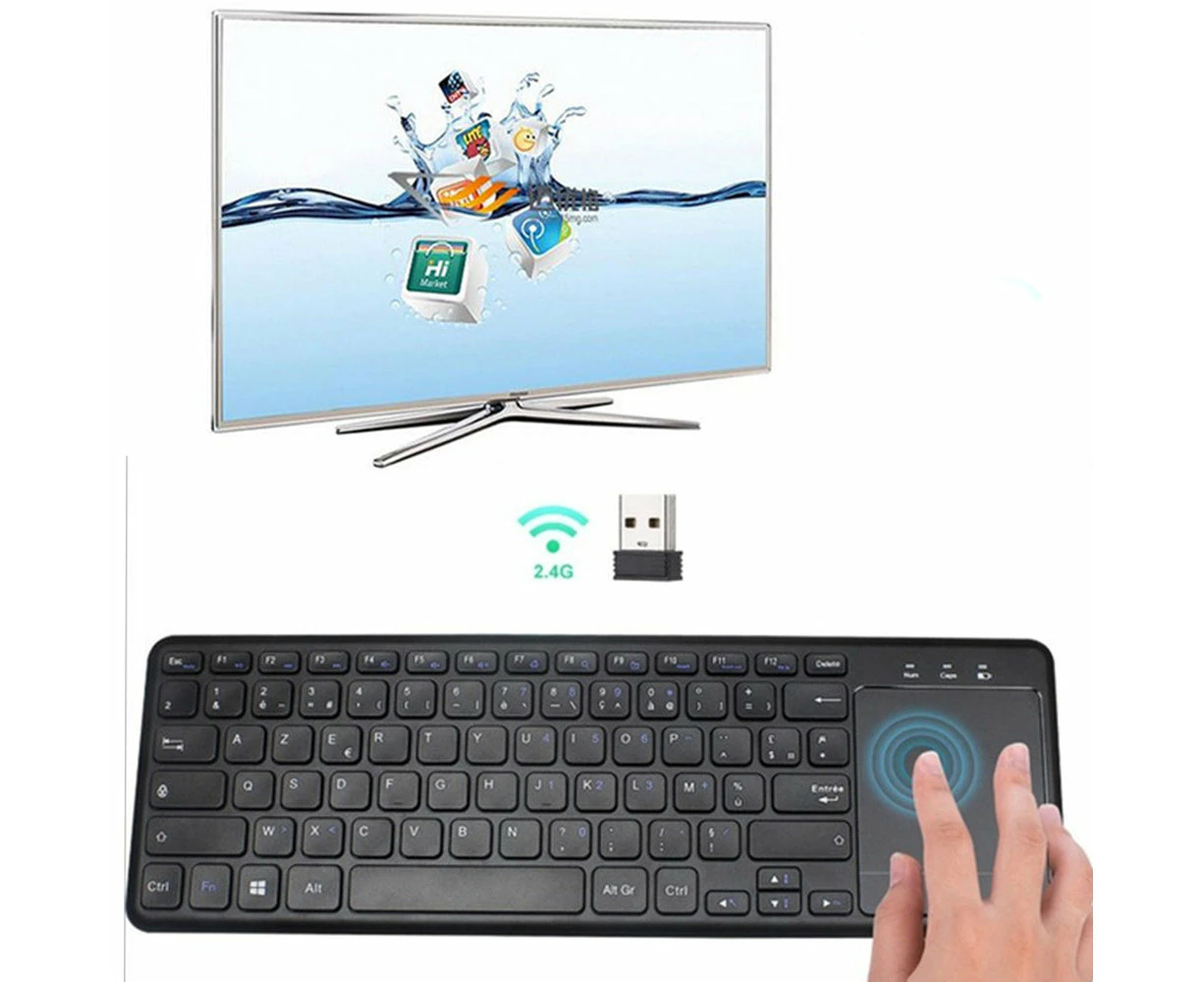 78 Keys 2.4G Wireless Mini Keyboard with Mouse Pad