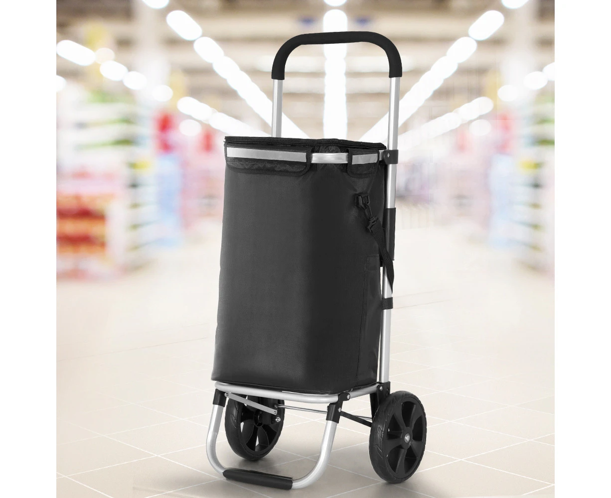 Emajin Foldable Shopping Cart Trolley Grocery Storage Portable Aluminum 45KG