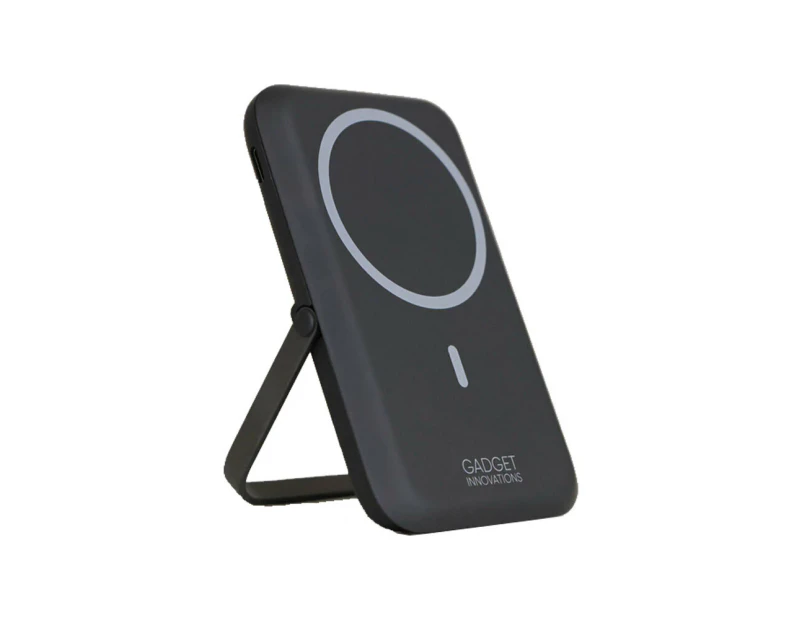 Gadget Innovations Wireless Portable MagSafe Rechargable Power Bank 5000mAh BLK