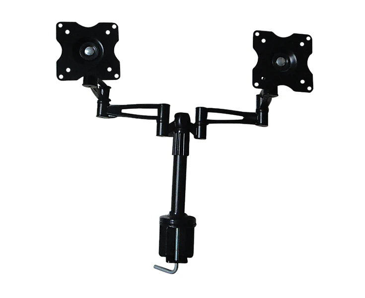 Two-Screen 10-25" Desk Monitor TV Plasma LED LCD Work Mount