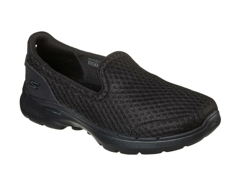 Womens Skechers Go Walk 6 - Big Splash Black/Black Walking Shoes - Black/Black