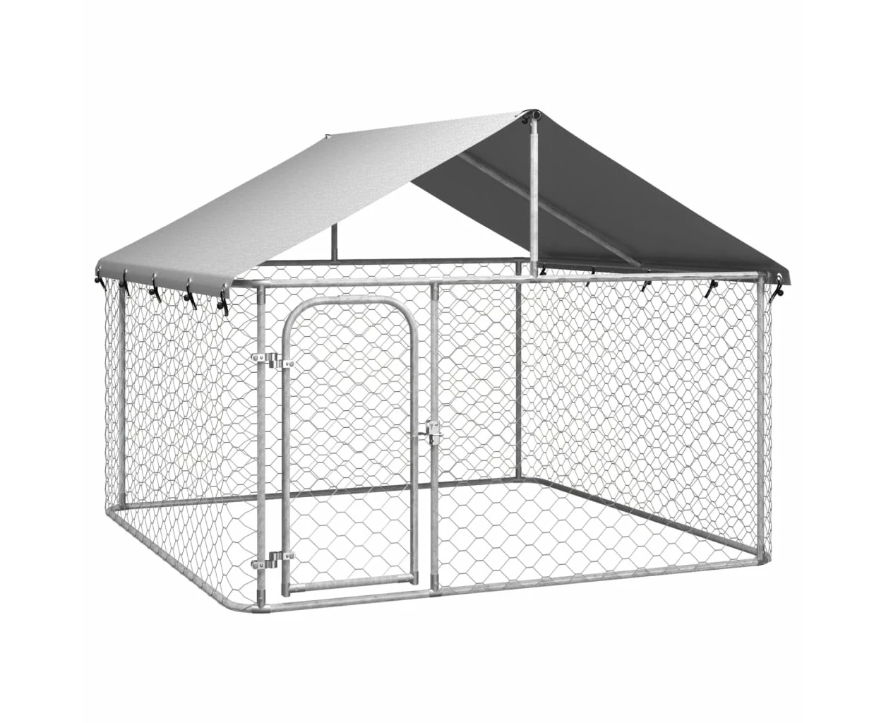 vidaXL Outdoor Dog Kennel with Roof 200x200x150 cm