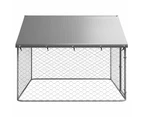 vidaXL Outdoor Dog Kennel with Roof 200x200x150 cm