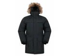 Mountain Warehouse Mens Waterproof Down Parka Jacket Winter Rain Coat - Charcoal