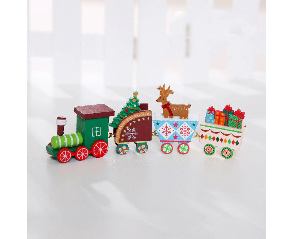 Wooden Christmas Train - Multi