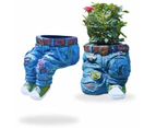 Outdoor Denim Jeans Resin Garden Flower Pot