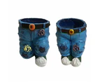 Outdoor Denim Jeans Resin Garden Flower Pot