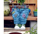 Outdoor Denim Jeans Resin Garden Flower Pot