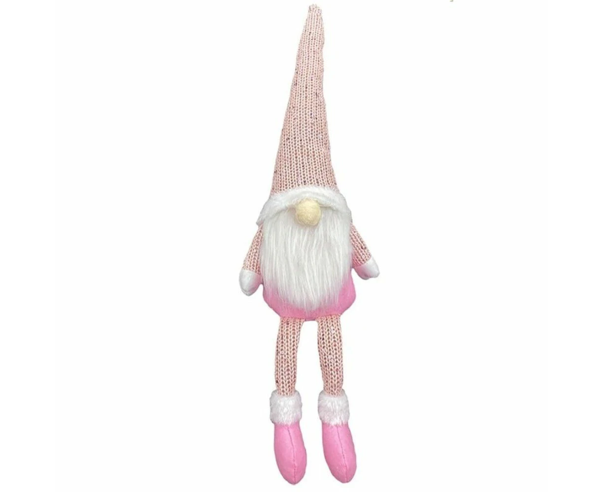 Christmas Gnome Long-Legged Faceless Doll - Pink