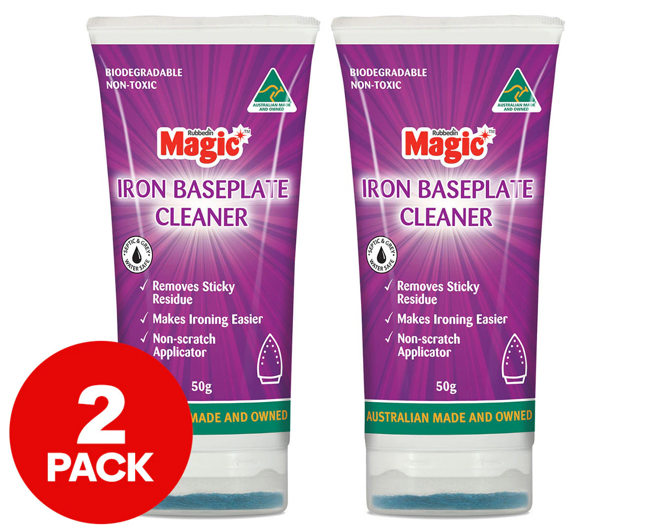 2 x Magic Iron Baseplate Cleaner 50g