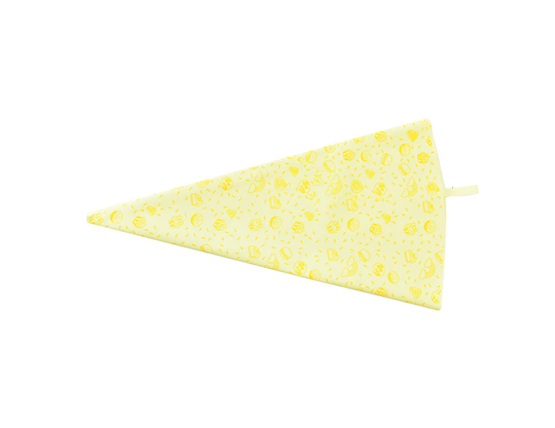 Cream Piping Bag Food Grade Exquisite Pattern Extra-Thick Decorative BPA Free Cake Decorating Bag Cream Icing Piping Bag Kitchen Supplies-Yellow 14Inch