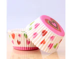 ishuif 100Pcs DIY Cartoon Pattern Muffin Cup Paper Decorating Wrap Cupcake Liner Bakeware Tools-3