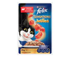 24pk Felix Sensations Jellies Cat Food Sachets Favourites Menu 1.02kg