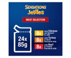 24pk Felix Sensations Jellies Cat Food Sachets Favourites Menu 1.02kg