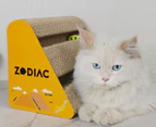 Zodiac Triangle Cat Scratcher w/ Cat Balls -  Banana