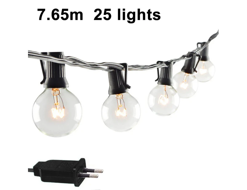 String Lights With G40 Bulbs Listed Backyard Patio Lights Garden Party Natural Warm Bulbs Cafe Hanging Umbrella Lights On Light String Indoor Outdoor,Black