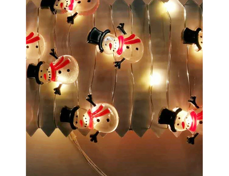 Christmas Snowman String Lights,Battery Powered, Fairy Tale Christmas Tree Decorative Twinkle Lights,20Lights
