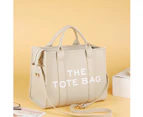 The Tote Bag For Women, Pu Leather Tote Bag, Shoulder, Crossbody, Or Handheld Bag For School, Office, Travel,Almond