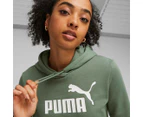 Puma Women's Essentials Logo Hoodie - Eucalyptus