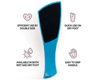 Emery Foot File, Colossal Double-Sided Pedicure Tool, Ergonomic Design For Easy Grip,Blue Square