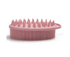 Silicone Double-Sided Bath Brush Bath Brush Soft Touch Brush Exfoliating Clean,Pink