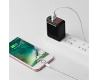 Dual Port Digital Display Charger Creative Universal Usb Charging Head Plug Usb Quick Charge,Black, Us Plug