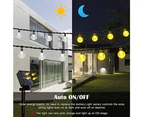 Solar Powered 30 Led 20Ft Crystal Ball Fairy Light, 8 Lighting Modes, Terrace Garden Wedding Patio,Warm Light