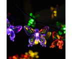 Solar String Light Butterfly Light, 20/30/50 Led Garden Light For Home Yard Outdoor Decoration,Multicolored,7M 50Lights