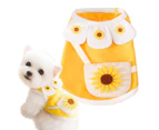 Dog Shirts For Small Dogs Cute Sunflower Puppy Cat T-Shirts Lightweight Soft Cotton Summer Pet Vest Clothes(Yellow),Small