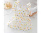 Dog Dress Soft Breathable Puppy Dresses Elegant Princess Floral Pet Dress With Shivering For Small Dog,M