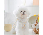 Dog Dress Soft Breathable Puppy Dresses Elegant Princess Floral Pet Dress With Shivering For Small Dog,L