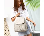 Backpack Purse For Women, Pu Leather Anti Theft Travel Backpack Purse Shoulder Bags With Tassel,Grey