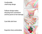 Dog Rainbow Stripe Dress Dog Summer Dress Cat Dress Outfits Soft Breathable Dog Cotton Outfits And Dog Clothes Dog Girls Puppy Lightweight Pet Dresses,M