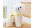Dog Dress Soft Breathable Puppy Dresses Elegant Princess Lace Floral Pet Dress With Sunflower For Small Dog Dog Dresses Soft Print Puppy Dresses,L